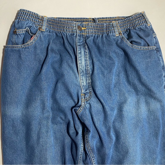 GOOD- Size 42L Mens Habands Ice House Flannel Lined Pants Warm Insulated Blue - Picture 3 of 11